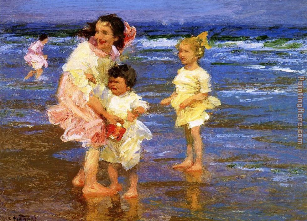 Cold Feet painting - Edward Henry Potthast Cold Feet art painting